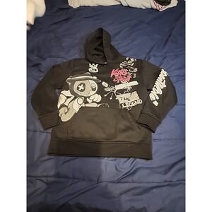 Vintage Southpole Hoodie Sz L (14-16)  Black Fleece Hoodie Grunge Y2K